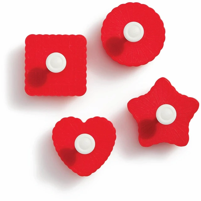 Alt view image 2 of 7 - Baking Company Thumbprint Pop Out Cookie Cutters, 4 Piece Set, For Embossed Thumbprint And Filled Cookies For Holiday And Everyday Baking