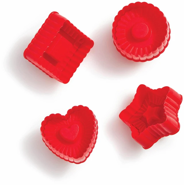Alt view image 7 of 7 - Baking Company Thumbprint Pop Out Cookie Cutters, 4 Piece Set, For Embossed Thumbprint And Filled Cookies For Holiday And Everyday Baking