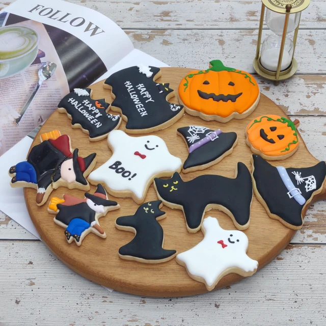 Alt view image 2 of 6 - Large Halloween Cookie Cutters,12pc/Set Thickened Stainless Steel. | Sandwich cutters & biscuit molds.Sturdy for cookies,sandwiches, cake,fruit.Ideal for DIY baking,home use,and parties.