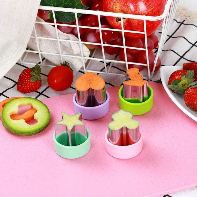 Alt view image 5 of 7 - Vegetable Cutter Shapes Set (8 Pack) 1.5" Stainless Steel Mini Cookie & Fruit Cutters for Kids, Bento Lunch, Sandwich, Fondant, Cheese, Baking & Food Prep