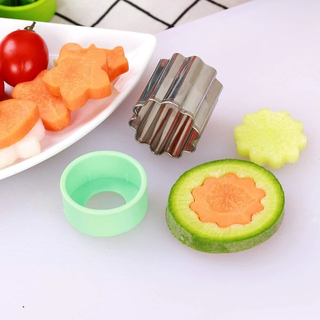 Alt view image 7 of 7 - Vegetable Cutter Shapes Set (8 Pack) 1.5" Stainless Steel Mini Cookie & Fruit Cutters for Kids, Bento Lunch, Sandwich, Fondant, Cheese, Baking & Food Prep