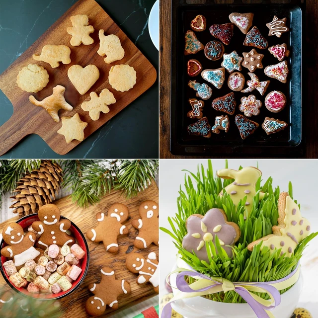 Alt view image 6 of 7 - 26Pcs Cookie Cutters Set, Animal Unicorn Classic Christmas Shapes | Stainless Steel, For Kids Christmas Winter Holiday Party