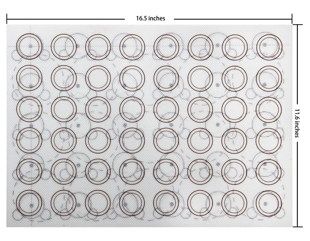 Alt view image 2 of 2 - Silicone Baking Mat,Thick Reusable Nonstick Bakeware Mats for Cookies, Macarons, Bread and Pastry (16.5x11.6, White)