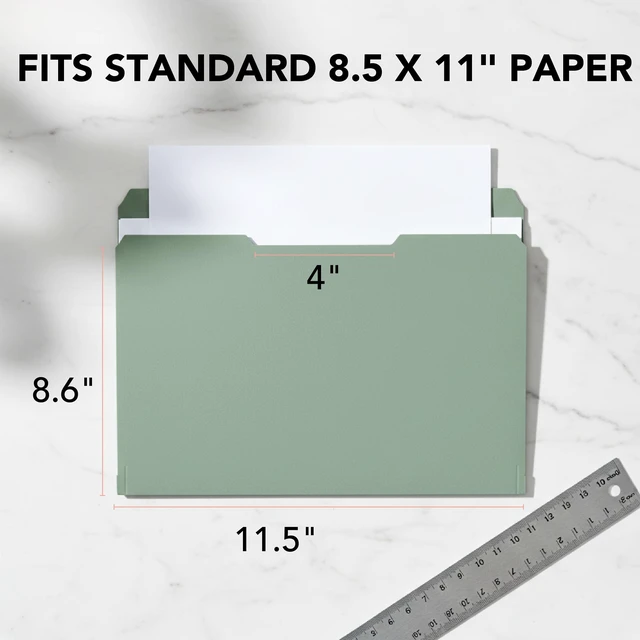 Alt view image 5 of 7 - File Folders, 18 Pack, Vintage Colors, 1/3-Cut Tab | File Folders Letter Size, Colored File Folders, Office File Folder