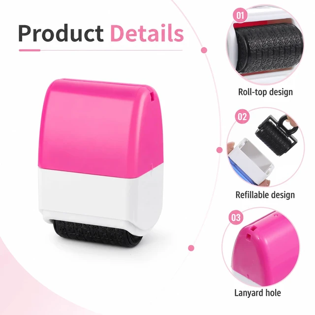 Alt view image 3 of 7 - 2Pcs Identity Protection Roller Stamp Confidential Roller Stamp | Address Data Protection Blocker, Personal Security Gadget, for Office Staff, Household User, Mail Document Manager