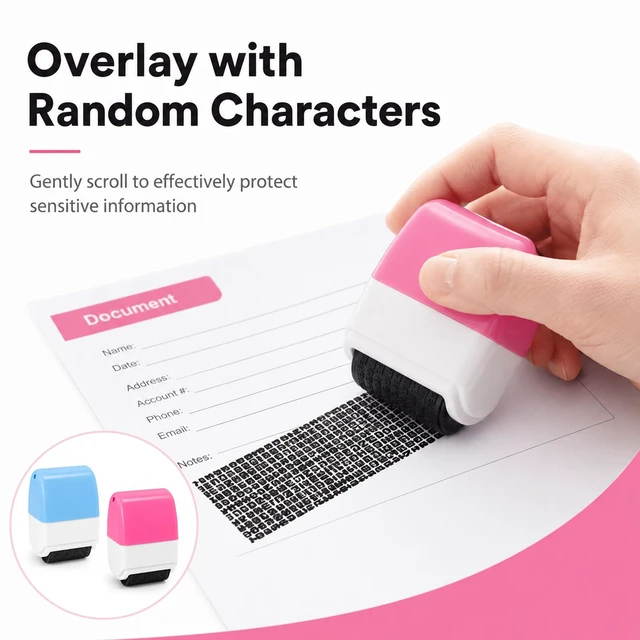 Alt view image 5 of 7 - 2Pcs Identity Protection Roller Stamp Confidential Roller Stamp | Address Data Protection Blocker, Personal Security Gadget, for Office Staff, Household User, Mail Document Manager
