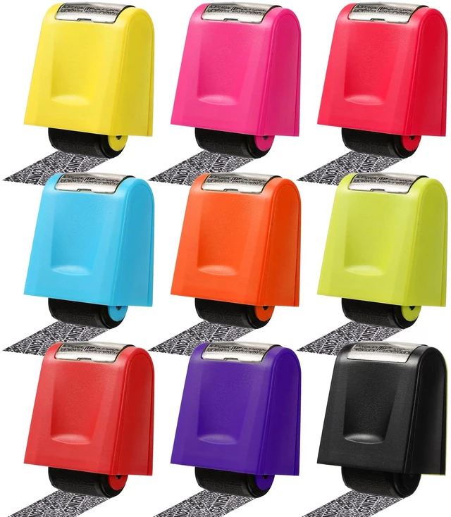 Main image of 9 Pack Identity Protection Roller Stamp Confidential Roller Stamp | Confidential Privacy Stamp, Information Blocker for ID, Account, Data Address Security, Roller Prevents Privacy Leaks