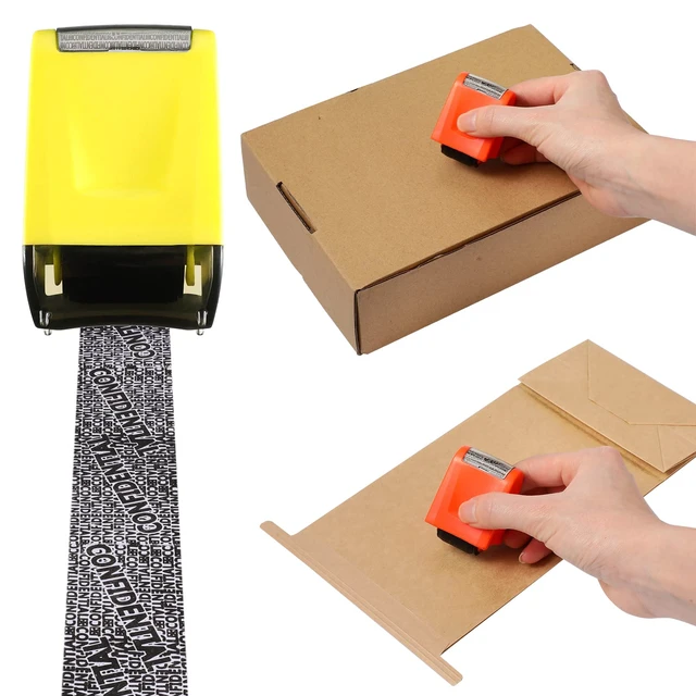 Alt view image 6 of 7 - 9 Pack Identity Protection Roller Stamp Confidential Roller Stamp | Confidential Privacy Stamp, Information Blocker for ID, Account, Data Address Security, Roller Prevents Privacy Leaks