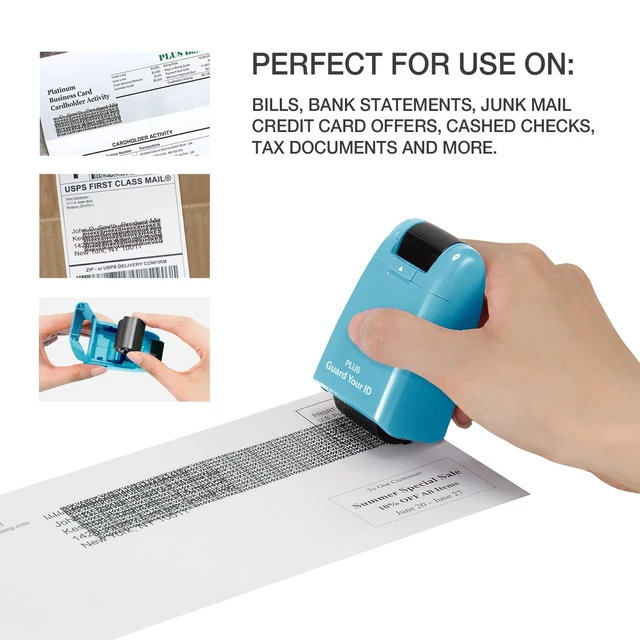 Alt view image 2 of 7 - Guard Your ID Identity Protection Stamp Roller, Turquoise