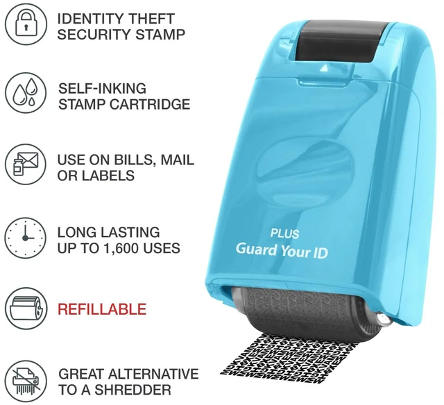 Alt view image 4 of 7 - Guard Your ID Identity Protection Stamp Roller, Turquoise