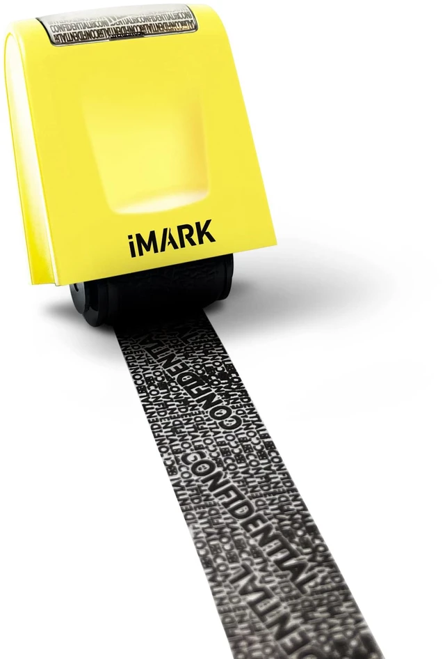 Main image of Identity Theft Protection Roller Stamp, Privacy Confidential and Address Blocker, Self-Inking ID Theft Prevention Security Stamp (Yellow)