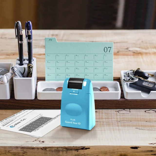 Alt view image 7 of 7 - Guard Your ID Identity Protection Stamp Roller, Turquoise