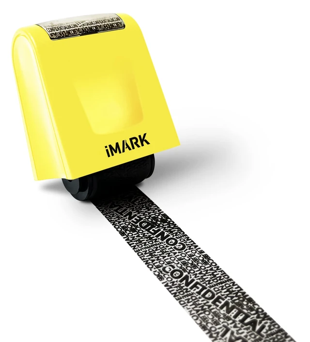 Alt view image 3 of 7 - Identity Theft Protection Roller Stamp, Privacy Confidential and Address Blocker, Self-Inking ID Theft Prevention Security Stamp (Yellow)
