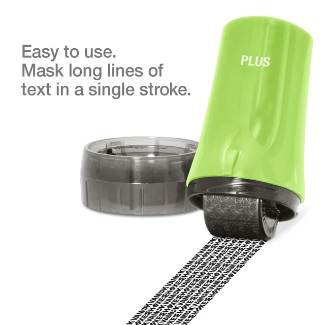 Alt view image 3 of 7 - Identity Theft Prevention Wide Roller Security Stamp Kit, Green