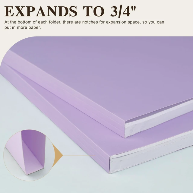 Alt view image 3 of 7 - Color File Folders, 1/3-Cut Tabs, 18 Pack File Folder Letter Size, 8.5x11 Inch Manilla folders, 6 Pastel Colors Organizer File Folders for School Home Office Business