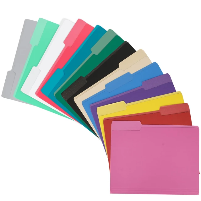 Alt view image 7 of 7 - Pink File Folders 8.5x11 Inch,1/3 Cut Tab Colored File Folders Letter Size,School Business Office Folders for Document-18 Pack