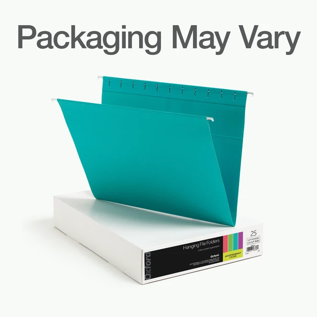 Alt view image 7 of 7 - Hanging File Folders, 25 Pack, Letter Size (8.5" x 11"), 4 Tropical Colors, 5 Tab Positions, Includes Tabs and Inserts, Hanging Files for Office and Document Organization