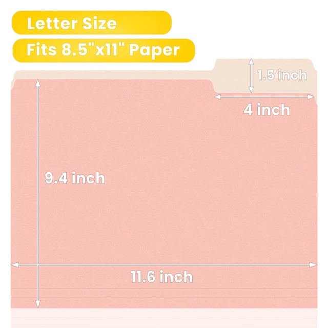 Alt view image 2 of 7 - File Folders, 36 Pack Manilla Folders 8.5 x 11, 12 Colors Folder Office Organization Home School Folders for Documents Files Paper