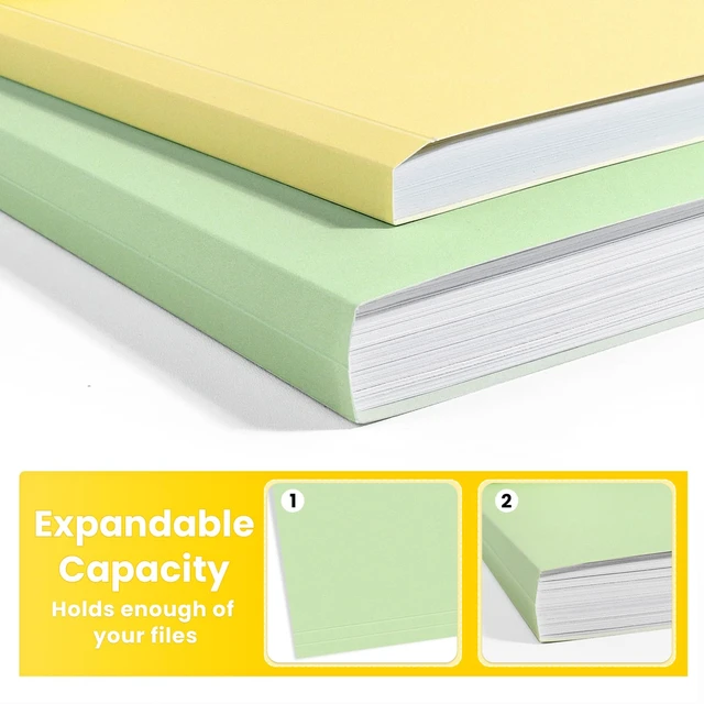 Alt view image 5 of 7 - File Folders, 36 Pack Manilla Folders 8.5 x 11, 12 Colors Folder Office Organization Home School Folders for Documents Files Paper