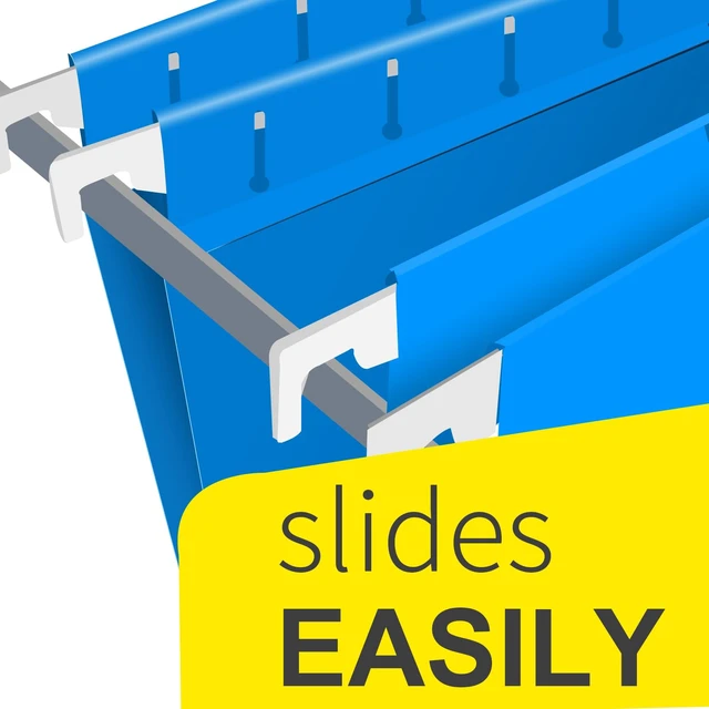 Alt view image 3 of 7 - Hanging File Folders, 60 Pack Reinforced Letter Size Hanging Folders with Heavy Duty 0 Inch Expansion, Designed for Bulky Files, Medical Charts, 1/5-Cut Adjustable Tabs, 12 Assorted Colors