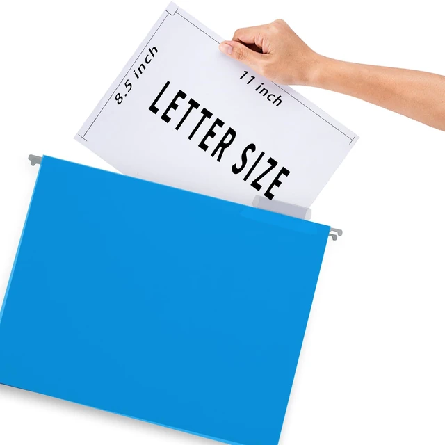 Alt view image 4 of 7 - Hanging File Folders, 60 Pack Reinforced Letter Size Hanging Folders with Heavy Duty 0 Inch Expansion, Designed for Bulky Files, Medical Charts, 1/5-Cut Adjustable Tabs, 12 Assorted Colors