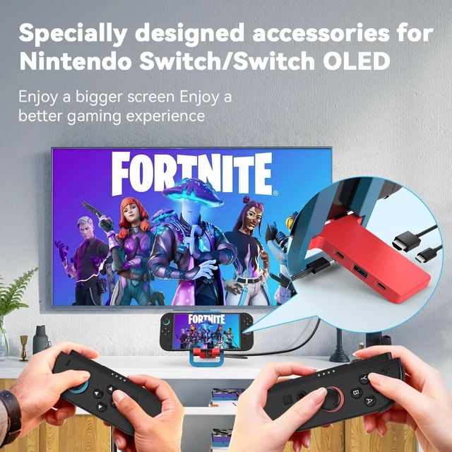 Alt view image 2 of 7 - TV Docking Station for Switch 2, Foldable Portable TV Base Replacement | with 4K 60HzHDMI ,USB-C Charging Port,USB 3.0 Port.