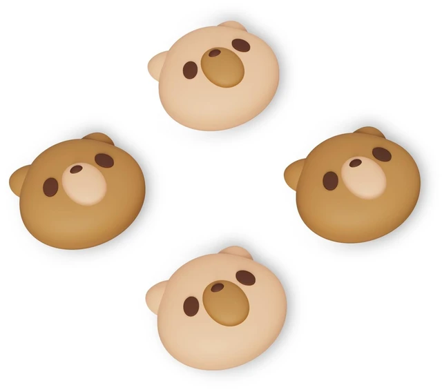 Main image of Joystick Caps for Nintendo Switch, Thumbstick Caps for Switch Lite, Analog Cover for OLED Joycon Thumb Grips - Cozy Bear