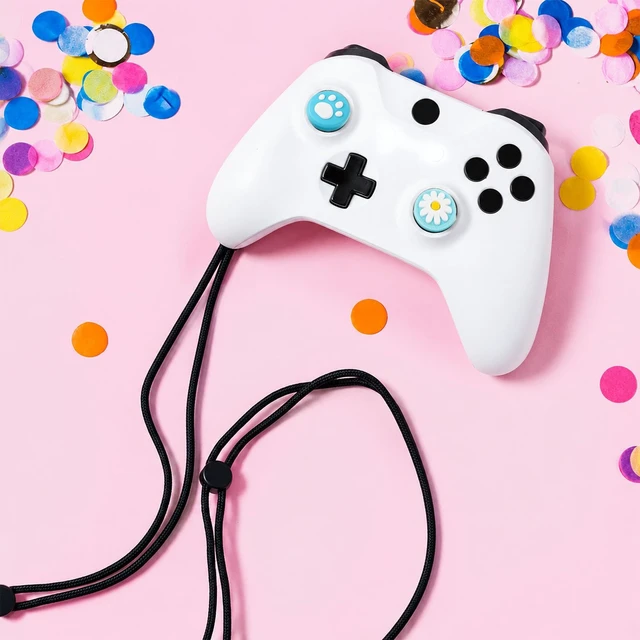 Alt view image 4 of 7 - 16 Pcs Thumb Grip Caps, Joystick Covers, Cute Analog Stick Caps | Replacement Fruit Lemon and Flower Design, Soft Silicone Cover, Compatible with Switch, Switch Lite and Joy-con Controller