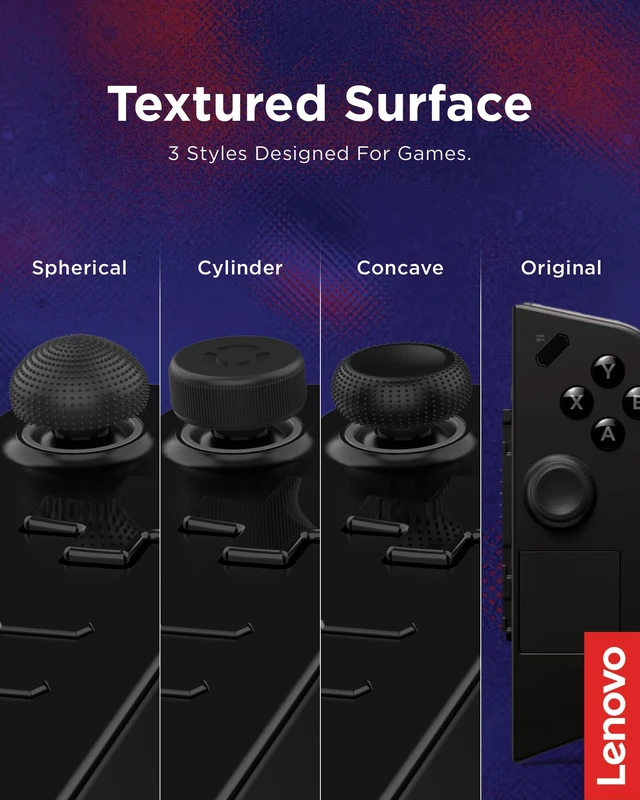 Alt view image 5 of 5 - Legion Go Joystick Caps - Eclipse Black Replacement Thumb Grips for Enhanced Gaming Precision Compatible with Nintendo Switch, PS5, Xbox Controllers Enhanced Comfort & Grip