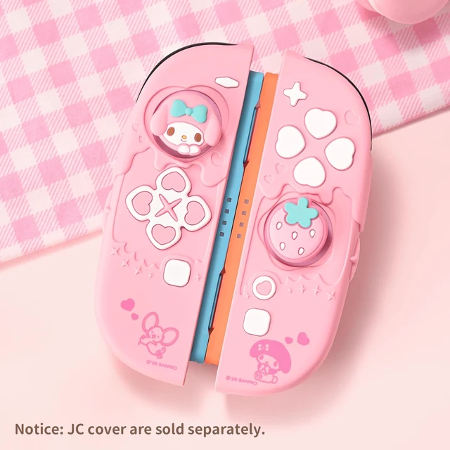 Alt view image 6 of 7 - Thumb Grip Caps Compatible with Nintendo Switch 2, Silicone Joystick Grip Caps for Switch 2025, 4pcs, MLD Bunny Style, Pink