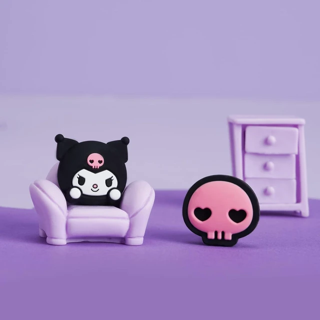 Alt view image 7 of 7 - 4PCS Thumb Grips Caps Compatible with Switch/OLED/Lite, Kawaii Charactor Thumbs Grip, Soft Silicone Switch Joystick Cover for JonCon, KLM Skull Style, Black & Purple