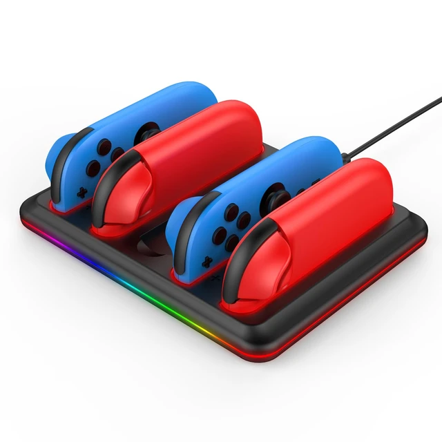 Alt view image 4 of 5 - for Nintendo Switch 2 Joy-Cons Controller Fast Charging Dock, 4 in 1 Magnetic Design Fast Charging Stand Station with RGB Indicators for Nintendo Switch 2 Accessories