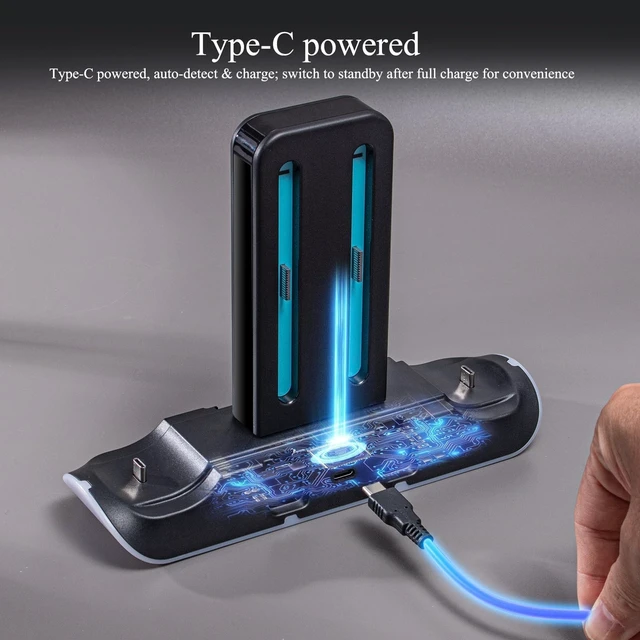 Alt view image 6 of 7 - Switch 2 Controller Charger, Dock for Joy-Con 2 & Pro Controllers | 6-in-1 charging dock with RGB LED indicators, compatible with Switch 2 Joy-Con 2, Switch Joy-Con and Pro Controllers