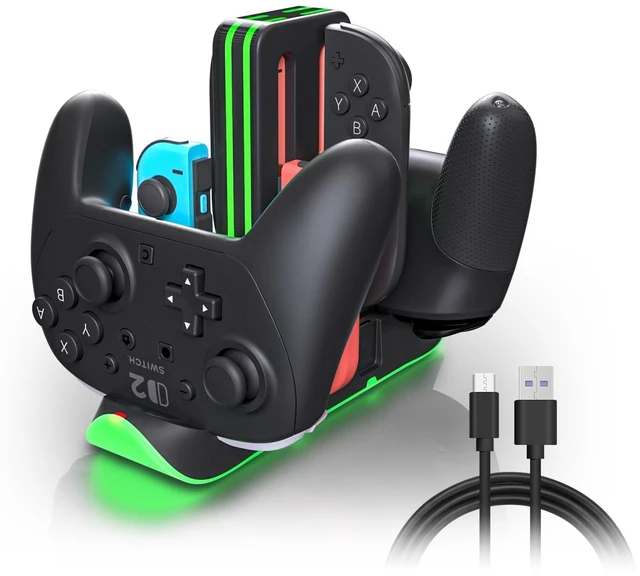Main image of Switch 2 Controller Charger, Dock for Joy-Con 2 & Pro Controllers | 6-in-1 charging dock with RGB LED indicators, compatible with Switch 2 Joy-Con 2, Switch Joy-Con and Pro Controllers