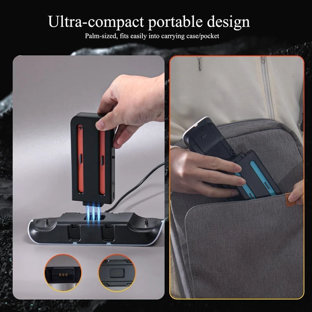 Alt view image 7 of 7 - Switch 2 Controller Charger, Dock for Joy-Con 2 & Pro Controllers | 6-in-1 charging dock with RGB LED indicators, compatible with Switch 2 Joy-Con 2, Switch Joy-Con and Pro Controllers