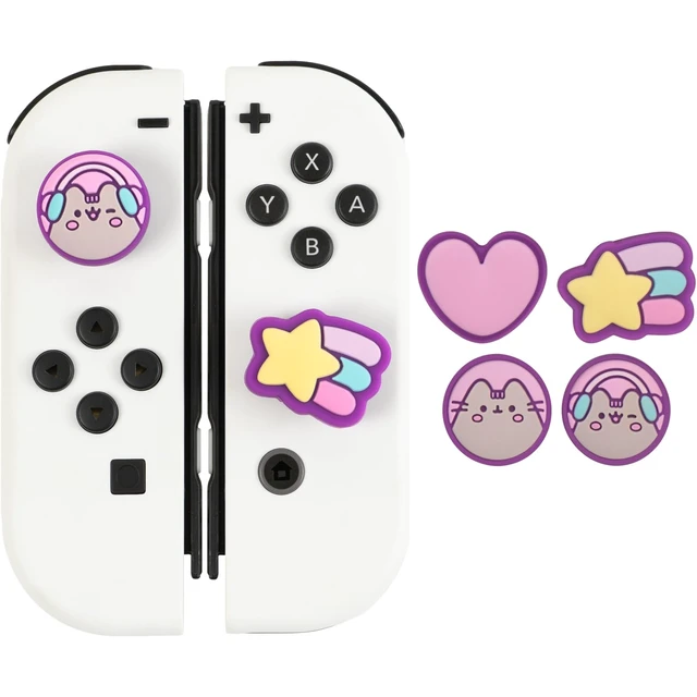 Alt view image 7 of 7 - Pusheen the Cat Thumb Grips - Gamer Girl Series Silicone Soft Caps | Compatible with Nintendo Switch OLED & Switch Lite, Soft Silicone Anti-Slip Joystick Grip Caps, Thumb Stick Covers
