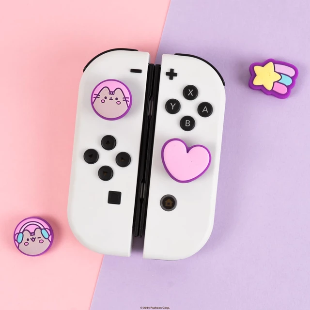 Alt view image 6 of 7 - Pusheen the Cat Thumb Grips - Gamer Girl Series Silicone Soft Caps | Compatible with Nintendo Switch OLED & Switch Lite, Soft Silicone Anti-Slip Joystick Grip Caps, Thumb Stick Covers