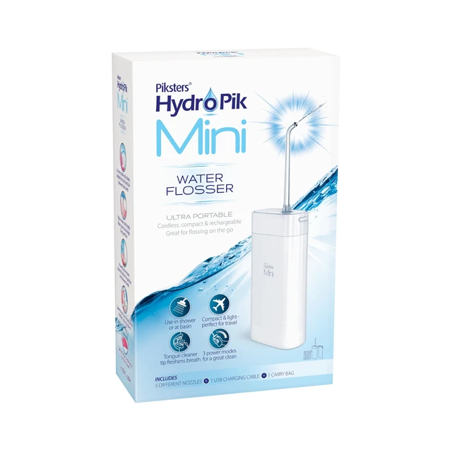 Alt view image 4 of 7 - Hydropik Mini White Water Flosser - Braces Care, Travel Size