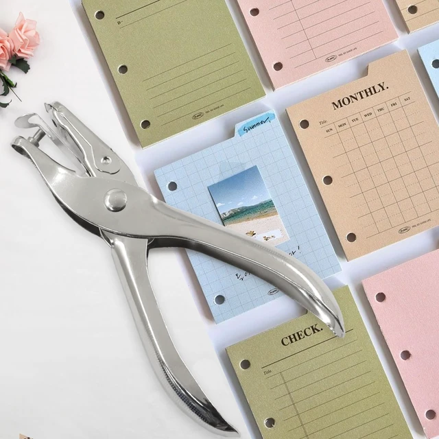 Alt view image 6 of 7 - 1Pc 3mm Single Hole Paper Puncher | Metal, for DIY Craft Tags, Tickets, Cards, and Paper Projects