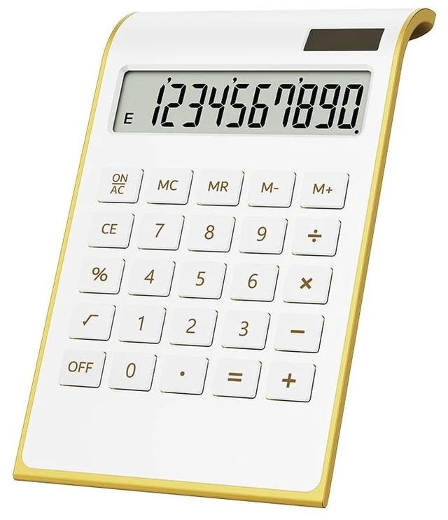 Main image of Gold Calculator, Cute Solar Calculator for Desk, Gold Desk Accessories | 10 Digits LCD Display, Gold Desk Calculator, Palm-Sized Portable Design for Office&School, Dual Powered Pocket Calculator