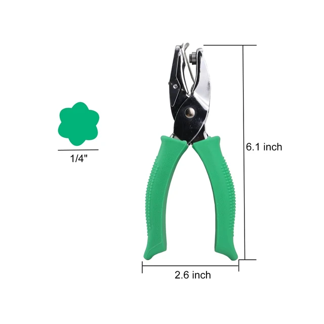 Alt view image 2 of 5 - 1/4 Inch Flower Shaped Hole Puncher, Handheld Single Hole Paper Punch, One Hole Paper Punch for DIY Craft Paper Scrapbook Puncher Hand Tool