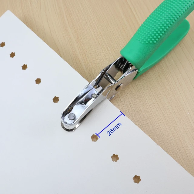 Alt view image 4 of 5 - 1/4 Inch Flower Shaped Hole Puncher, Handheld Single Hole Paper Punch, One Hole Paper Punch for DIY Craft Paper Scrapbook Puncher Hand Tool