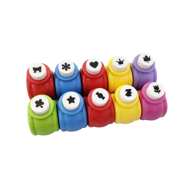Alt view image 6 of 7 - 10 Pack Punch Craft Set, Colorful Crafts Hole Punch Shape, Hole Punch Shape Scrapbooking Supplies Shapes Hole Punch, Great for Crafting and Fun Projects