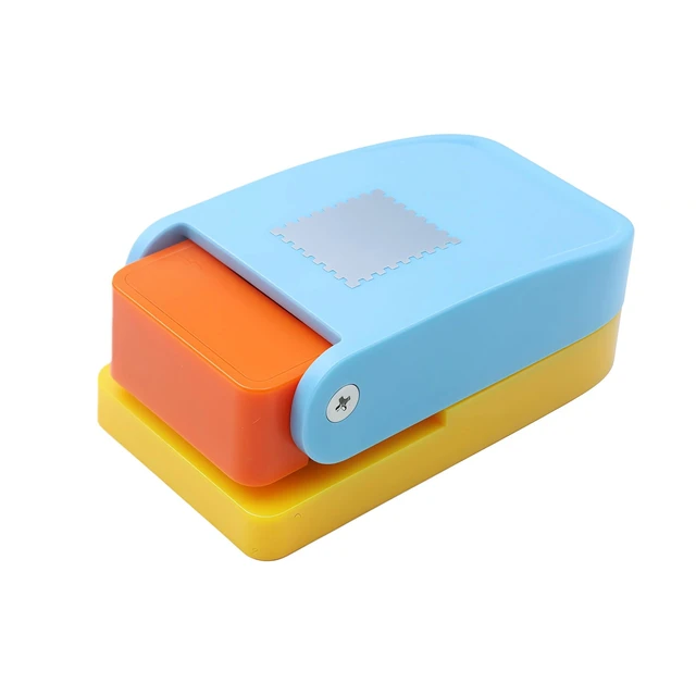 Alt view image 3 of 7 - 1X0.8inch Rectangular Postage Stamp Punch Ware Rectangle Craft Lever Punch Handmade Paper Punch for Crafting Scrapbooking Cards,DIY Cards Making Color by Random