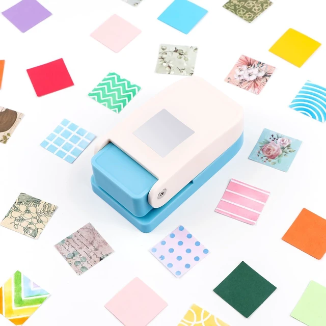 Alt view image 7 of 7 - Square Hole Punch, 1 inch Square Punch, Stamp Puncher, Postage Stamp Cutter Hole Puncher, Lever Paper Punches for Crafting Card Making Scrapbook Supplies, DIY Projects, Scrapbooking Cutting Tools