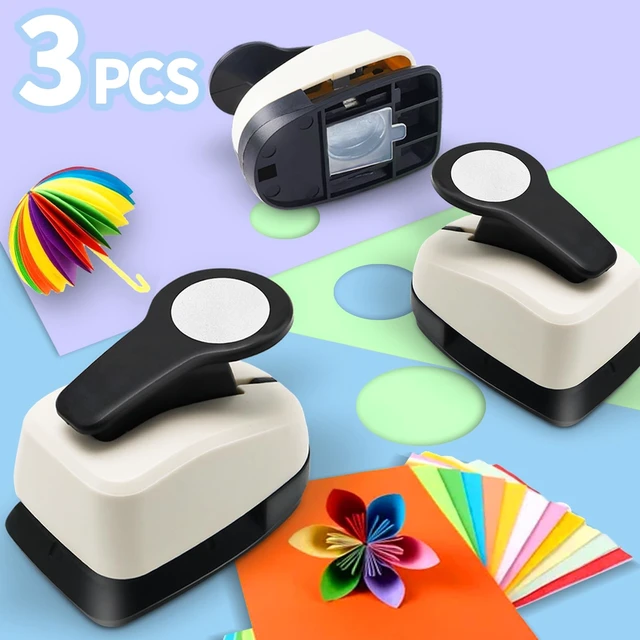 Alt view image 2 of 7 - Circle Punch, Circle Hole Punch Set, 1 in, 5/8 in, 3/8 in Circles | 3 PCS Circle Paper Punches for Crafts Scrapbook, Circles Shape Punch, Circle Cutter, Precise Circles, Clean Cut, Easy to Use