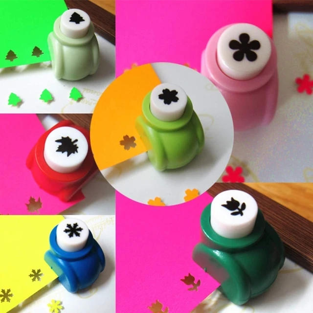 Alt view image 2 of 6 - 12pcs Craft Hole Punch Shapes Set,Small Paper Puncher for Kids,Single Crafting Scrapbook Punches,Star,Butterfly,Leaf,Christmas Tree.Heart,Tag stamp Cards Mini Cutter Nail Arts crafts Punchers Supplies