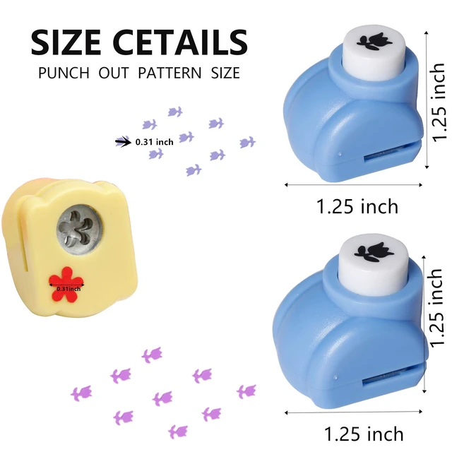 Alt view image 4 of 6 - 12pcs Craft Hole Punch Shapes Set,Small Paper Puncher for Kids,Single Crafting Scrapbook Punches,Star,Butterfly,Leaf,Christmas Tree.Heart,Tag stamp Cards Mini Cutter Nail Arts crafts Punchers Supplies