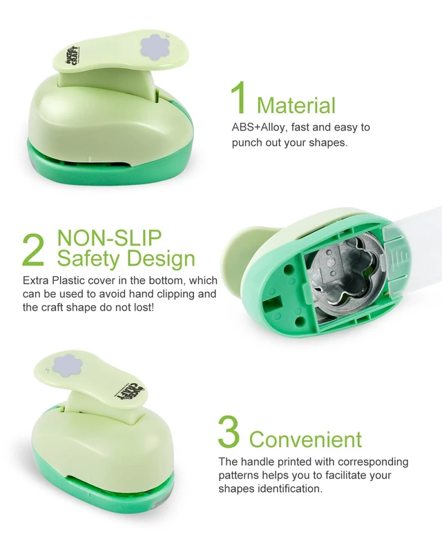 Alt view image 5 of 7 - Flower Hole Punch 1 inch Flower Punches for Paper Crafts Scrapbooking | Flower Paper Punches for Crafting, Hole Punch Shape Flower, Craft Lever Punch for Card Making, Easy to Use, Clean Cut