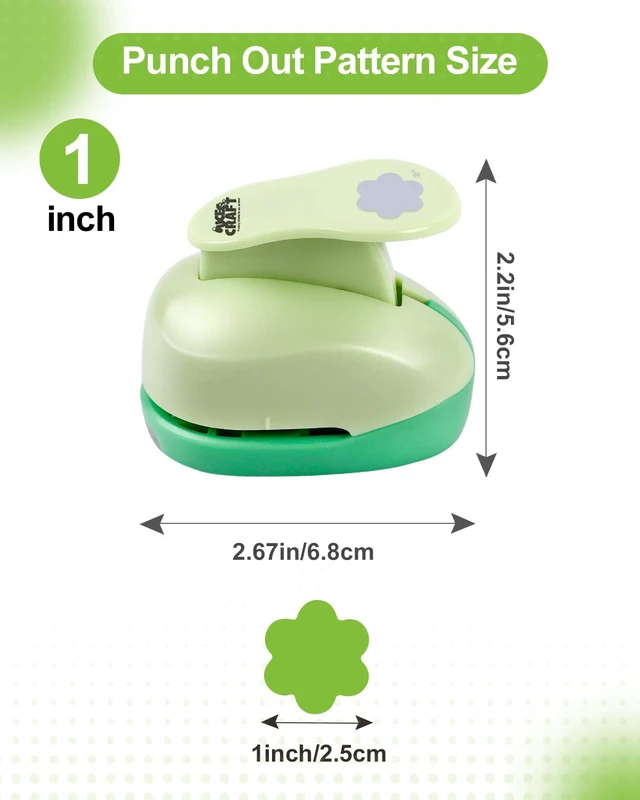 Alt view image 6 of 7 - Flower Hole Punch 1 inch Flower Punches for Paper Crafts Scrapbooking | Flower Paper Punches for Crafting, Hole Punch Shape Flower, Craft Lever Punch for Card Making, Easy to Use, Clean Cut